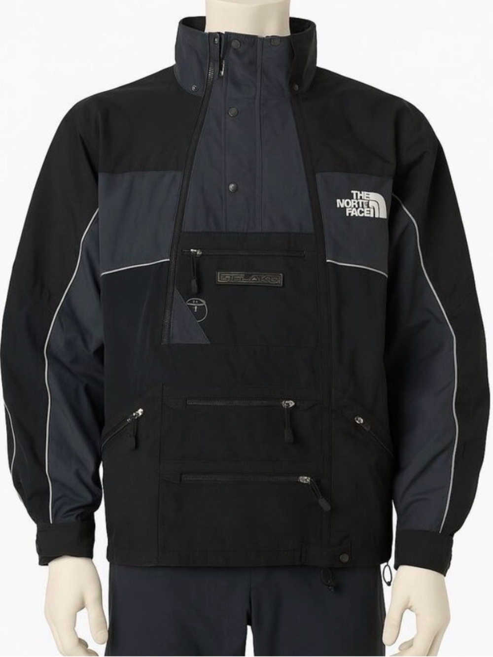 The North Face Men's Black and Dark Gray Performance Anorak